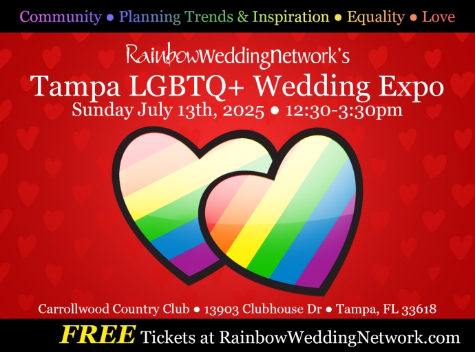 Why You’ll Love the Rainbow Wedding Network’s Tampa LGBTQ+ Wedding Expo on July 13th